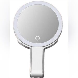 6.3 in. W x 10.4 in. H Round Double Sided Magnifying 3 Color Lighted 3 in 1